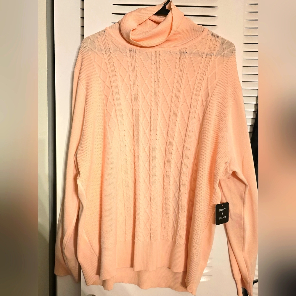 Elegant Blush Turtleneck Sweater